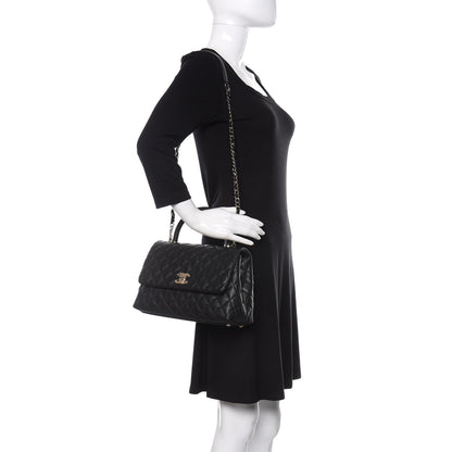 Chanel Caviar Quilted Small Coco Handle Flap Black 2 of 11