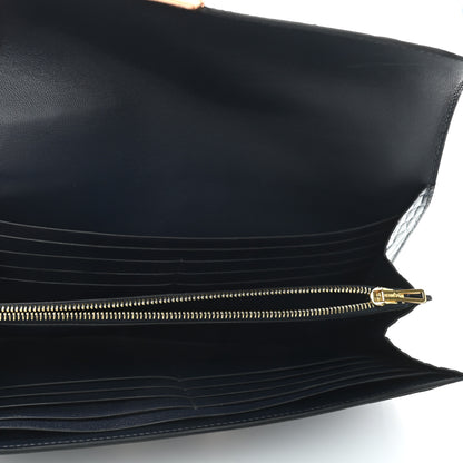 Hermes Shiny Alligator Constance Long Wallet Bleu Marine 5 of 7