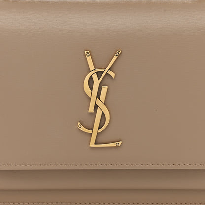 Saint Laurent Calfskin Monogram Sunset Chain Wallet Dark Toffee 9 of 11