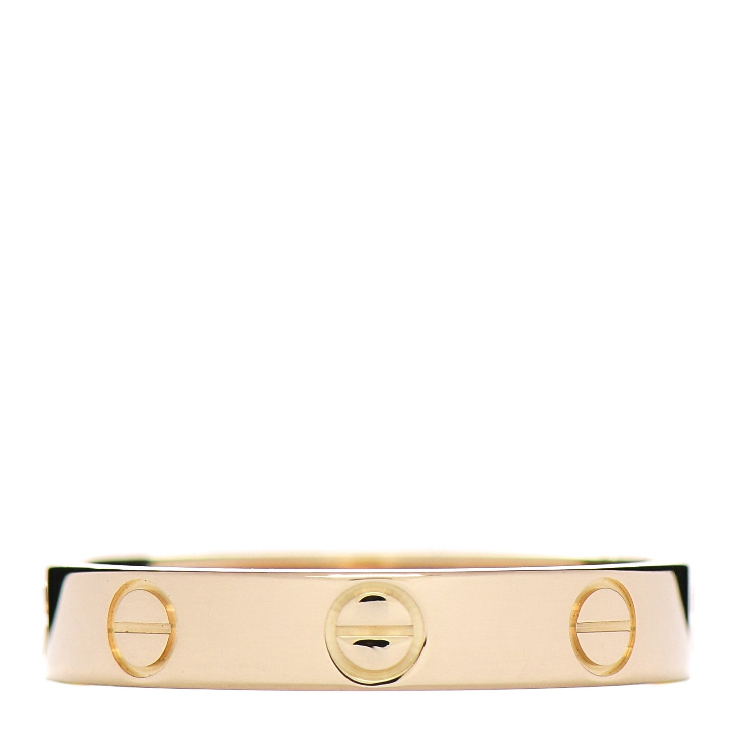 18K Yellow Gold 3.5mm LOVE Wedding Band Ring 54 6.75