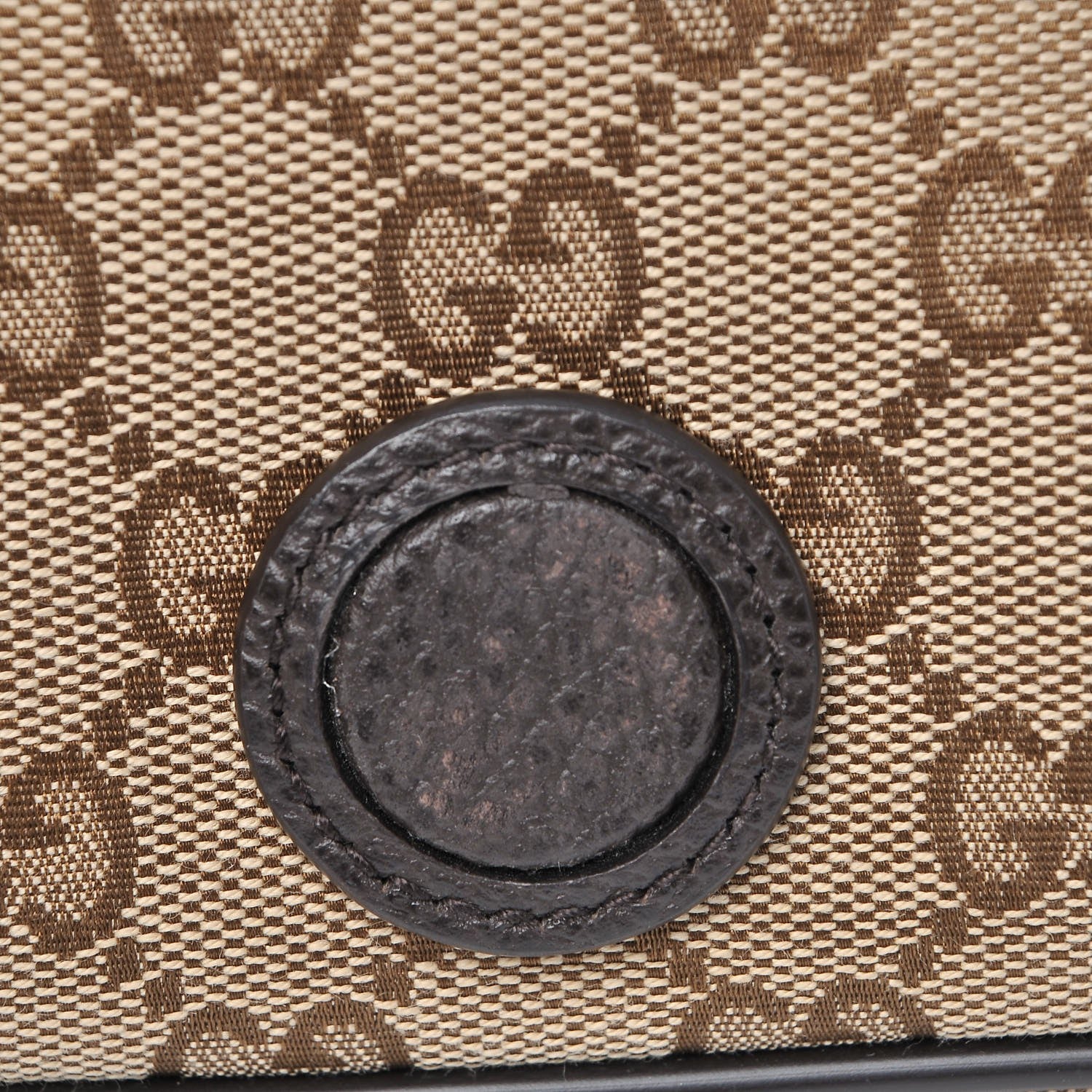 Gucci Monogram Large Flap Messenger Bag Beige Dark Brown 9 of 9