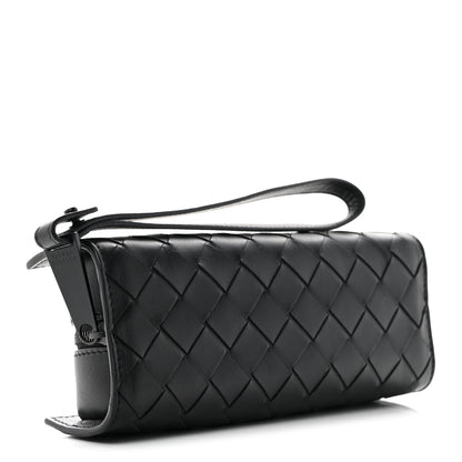 Bottega Veneta Nappa Maxi Intreccio Wristlet Pouch Black 4 of 6