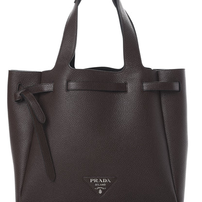 Prada Vitello Daino Soft Dynamique Tote Caffe Black 7 of 10