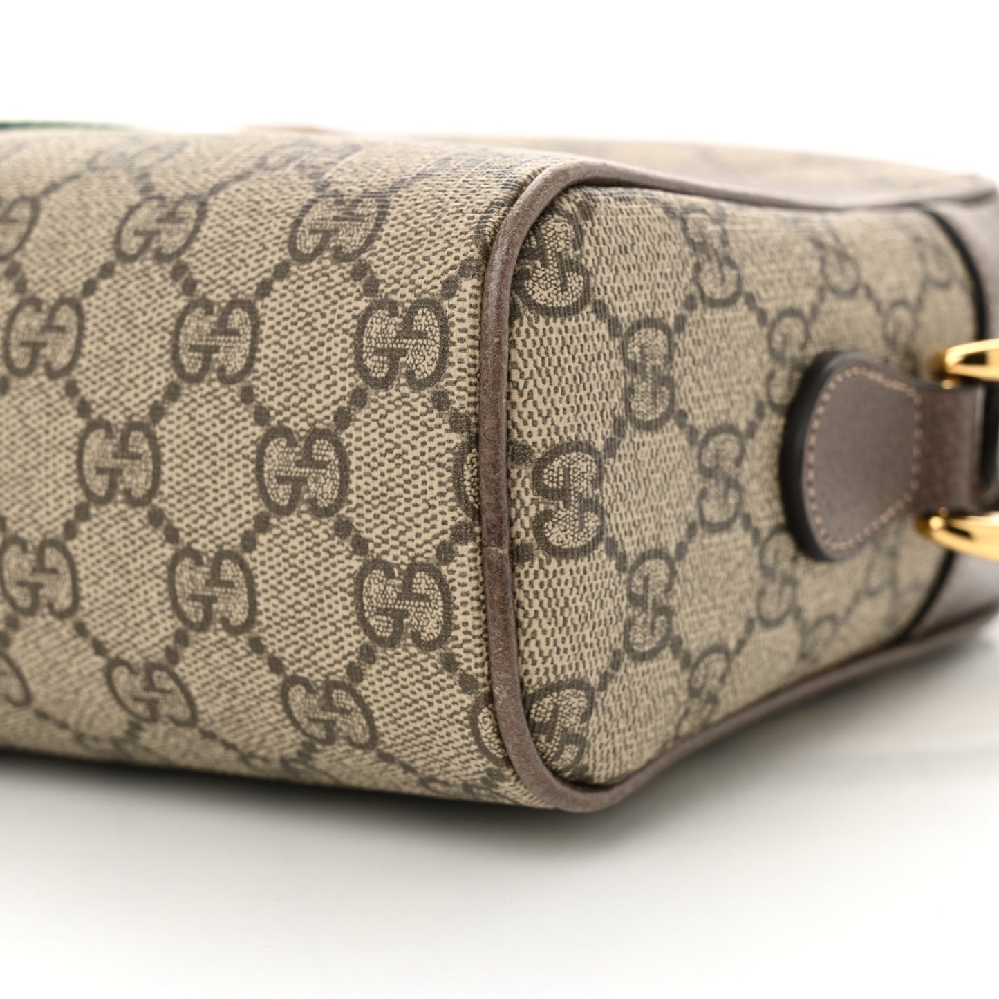 GG Supreme Monogram Web Small Ophidia Shoulder Bag Brown