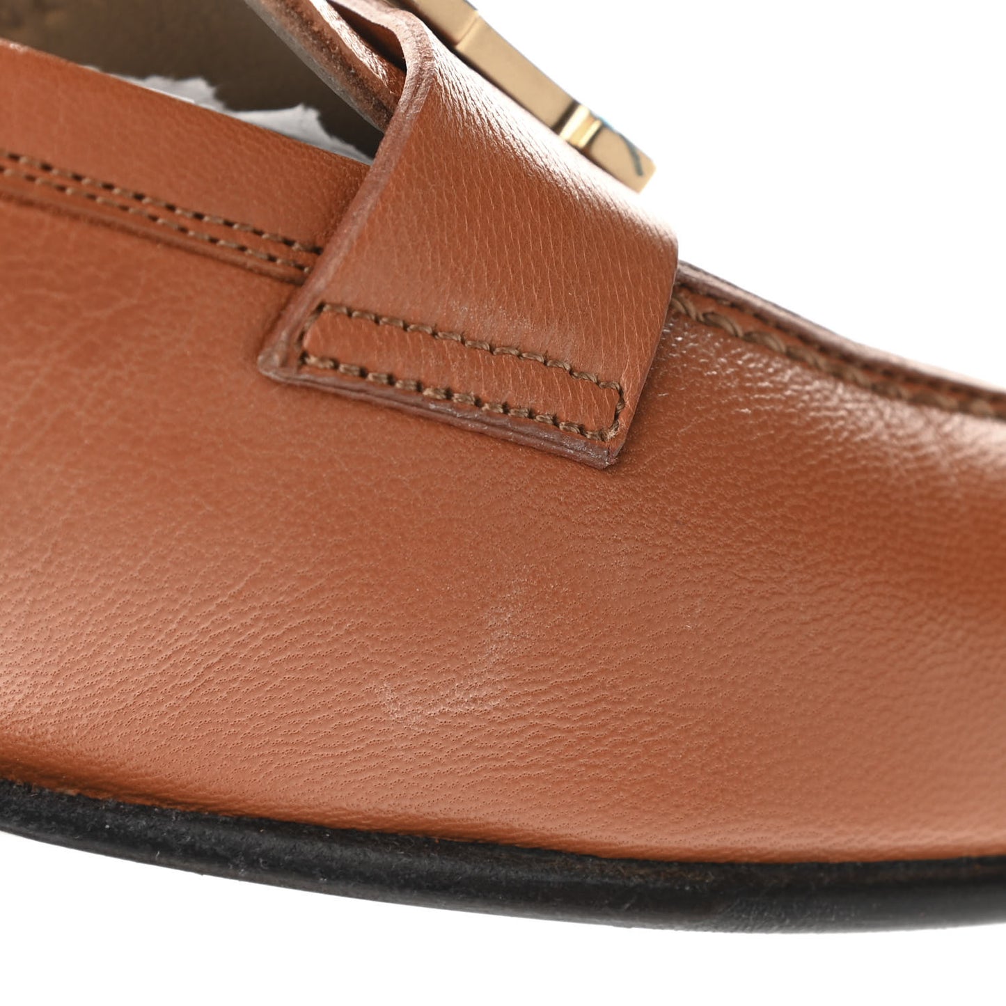 Goatskin Womens Paris Loafers 36 Marron Glaise