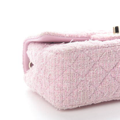 Chanel Tweed Quilted Mini Rectangular Flap Pink 7 of 8