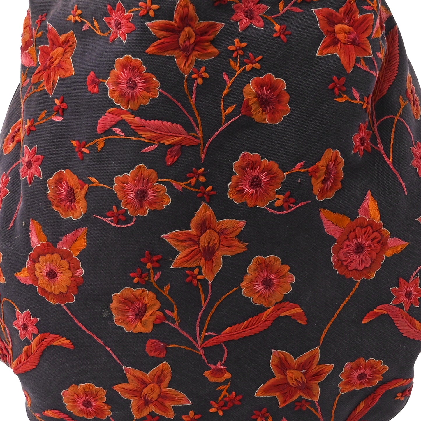 Canvas Embroidered Large Wave Hobo Blue Red
