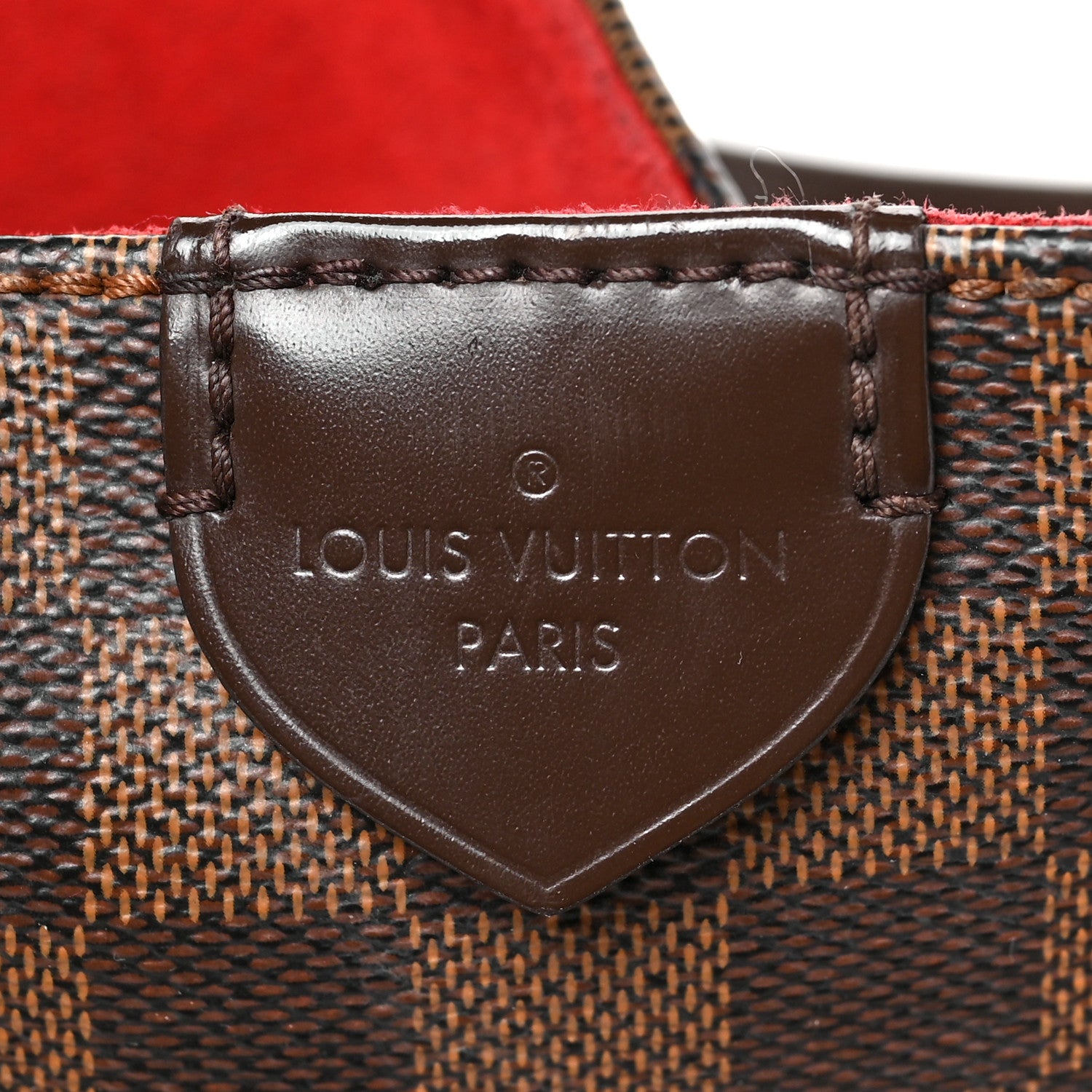 Louis Vuitton Damier Ebene Caissa Hobo Cherry 7 of 12