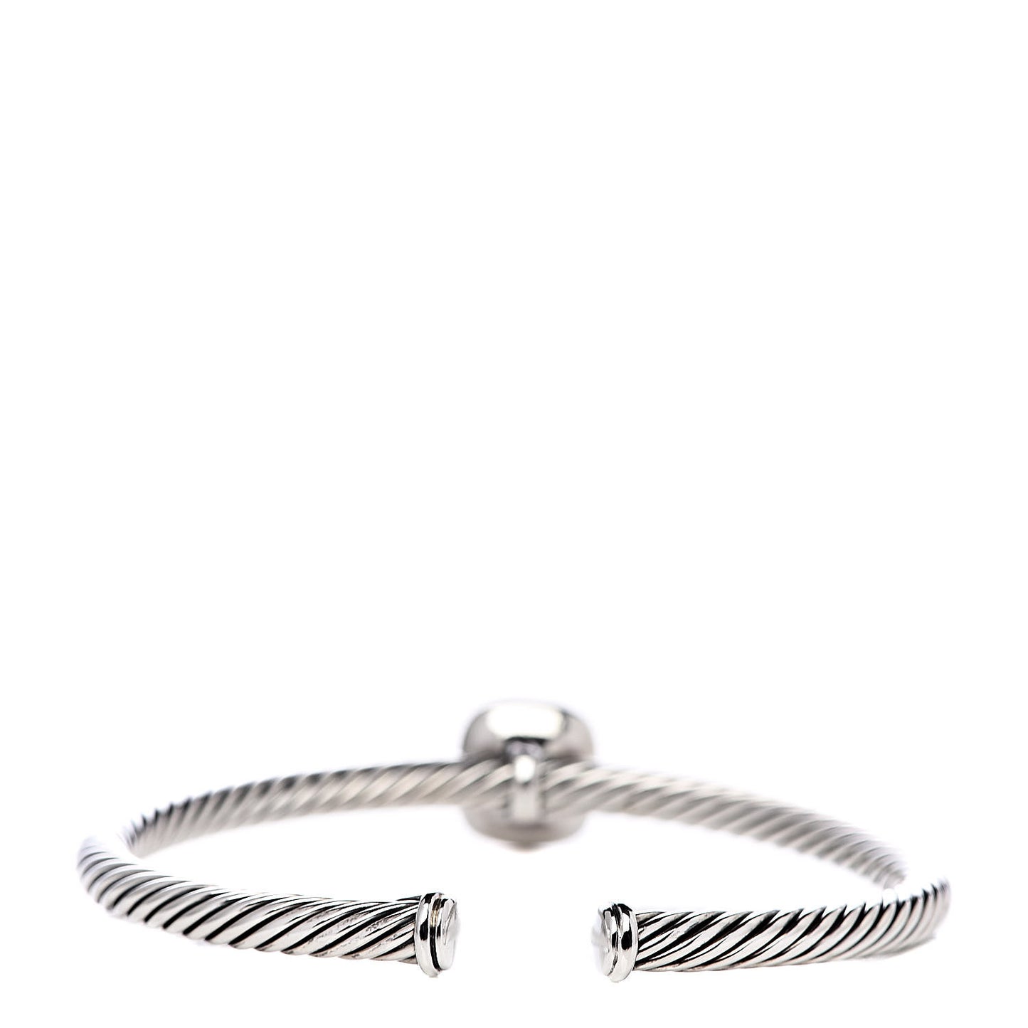 Sterling Silver Diamond Blue Topaz 4mm Noblesse Cable Bracelet