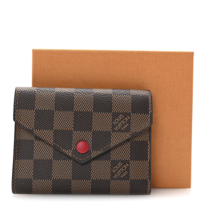 Louis Vuitton Damier Ebene Victorine Wallet Red 7 of 7