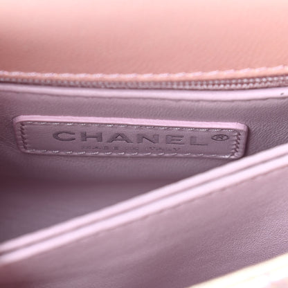 Chanel Iridescent Caviar Quilted Extra Mini Coco Handle Flap Light Pink 6 of 9
