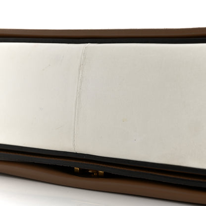 Celine Shiny Smooth Calfskin Medium Frame Shoulder Bag Tan Optic White 12 of 12