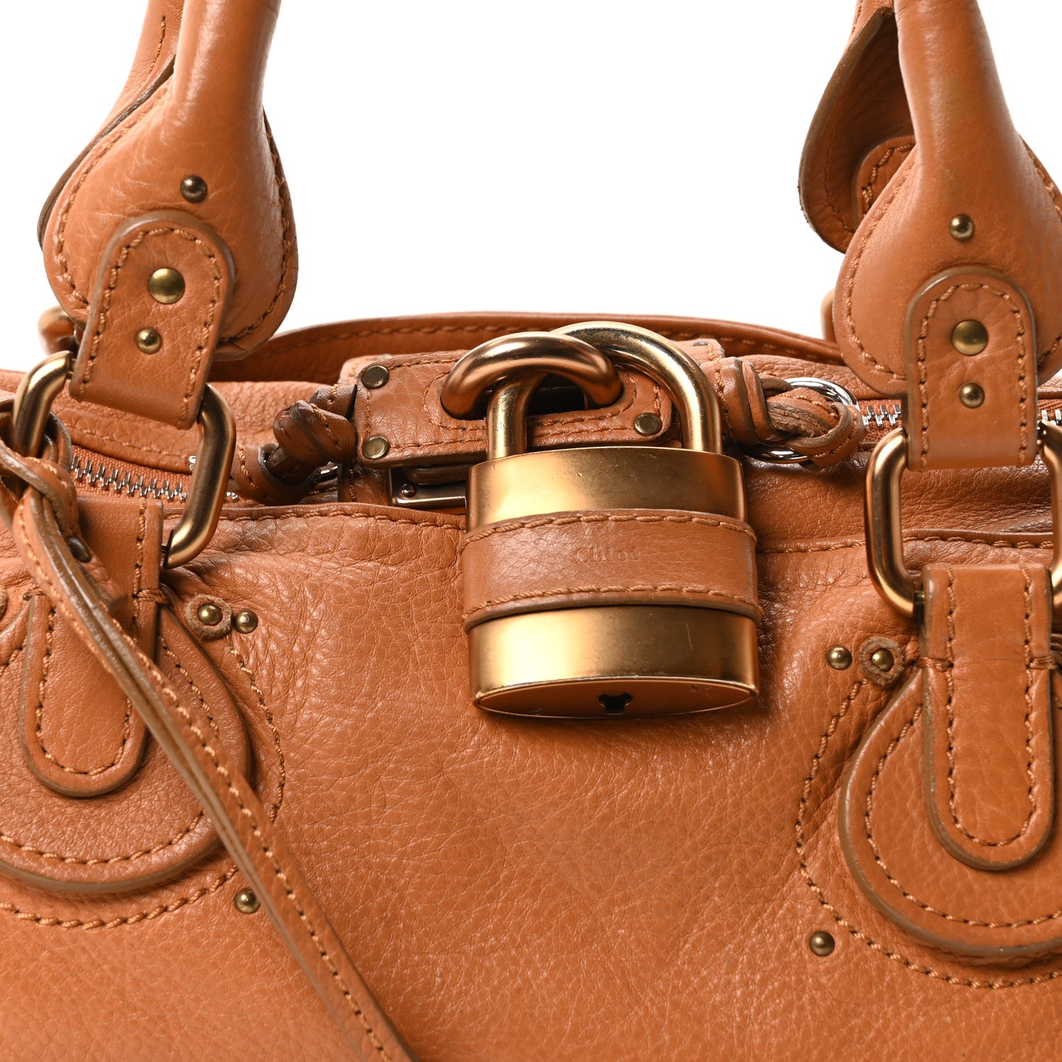 Chloe Calfskin Medium Paddington Satchel Tan 8 of 10