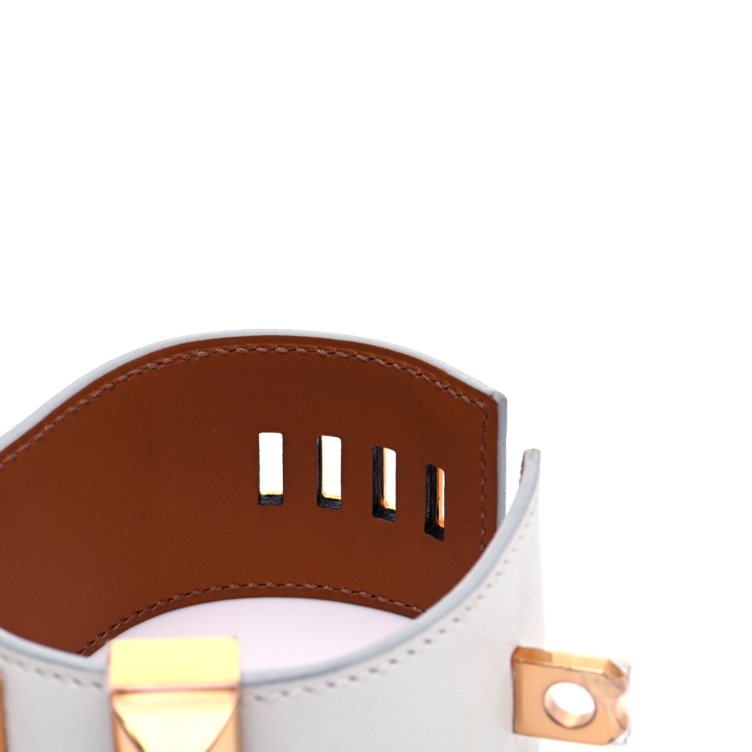 Hermes Swift Collier de Chien CDC Bracelet T2 White 6 of 9