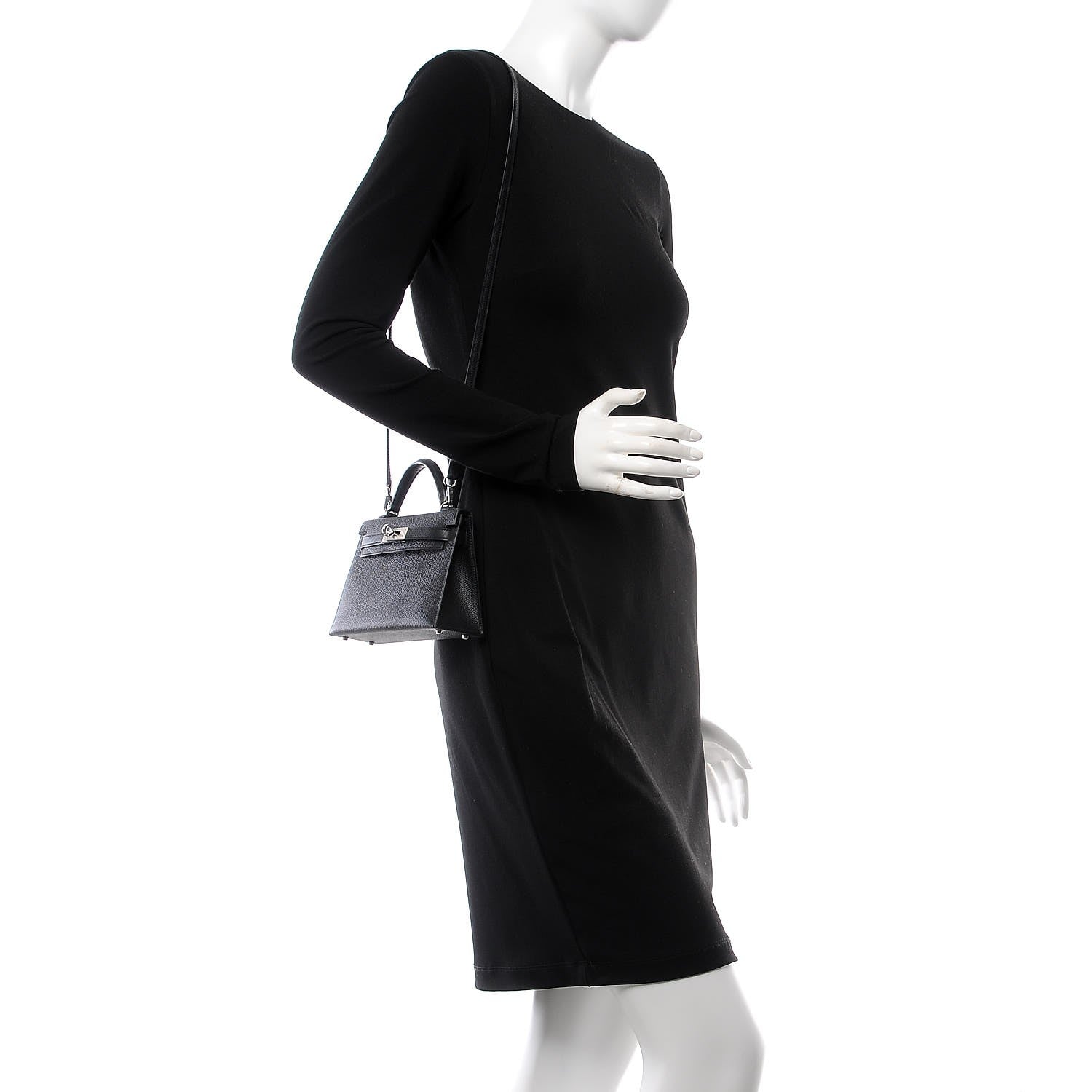 Hermes Epsom Mini Kelly Sellier 20 Black 2 of 29