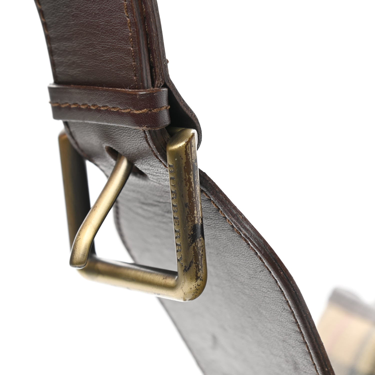 Burberry Haymarket Check Buckle Satchel Chocolate 16 of 17