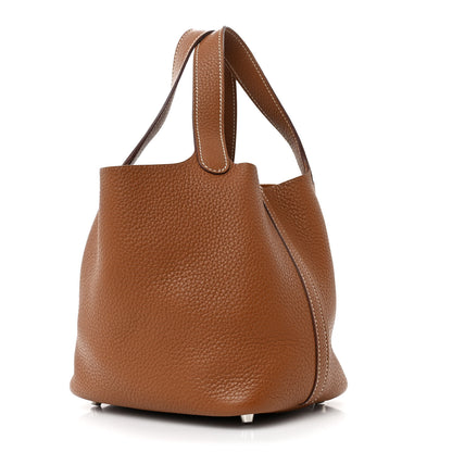 Hermes Taurillon Clemence Picotin Lock 18 PM Gold 3 of 12