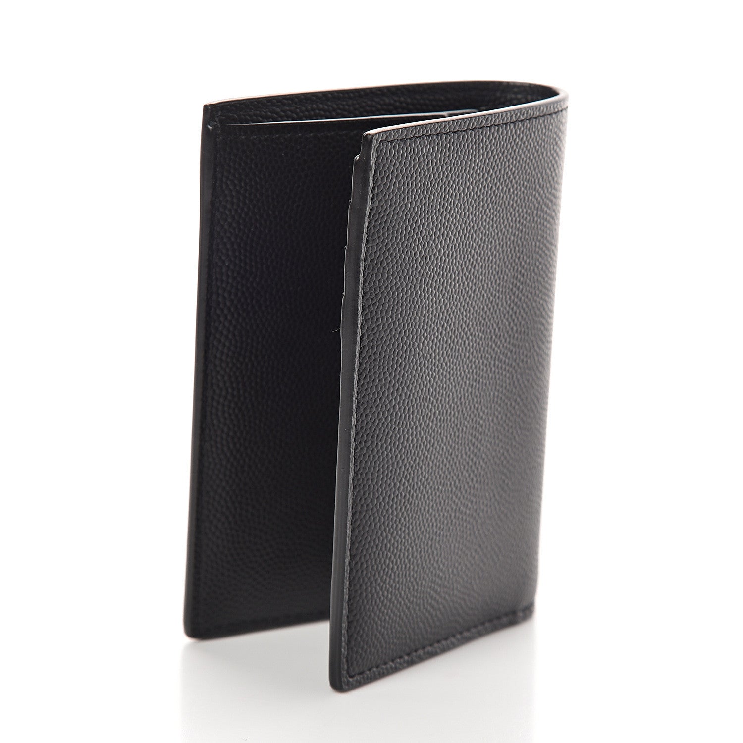 Saint Laurent Grain De Poudre Credit Card Wallet Black 2 of 6