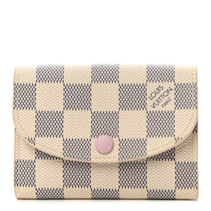 Louis Vuitton Damier Azur Rosalie Coin Purse Rose Ballerine 1 of 8