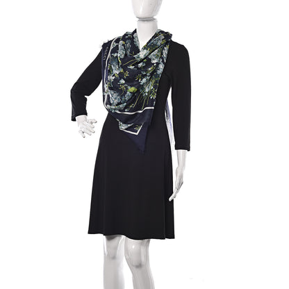 Gucci Modal Silk New Bloomy Shawl Midnight Blue Sky Blue 2 of 4