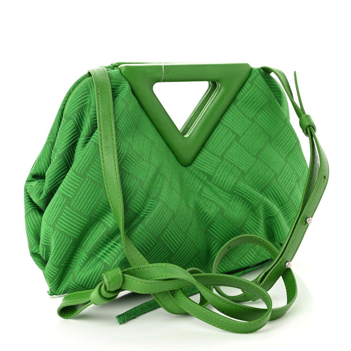 Fabric Intrecciato Small The Point Triangle Bag Parakeet