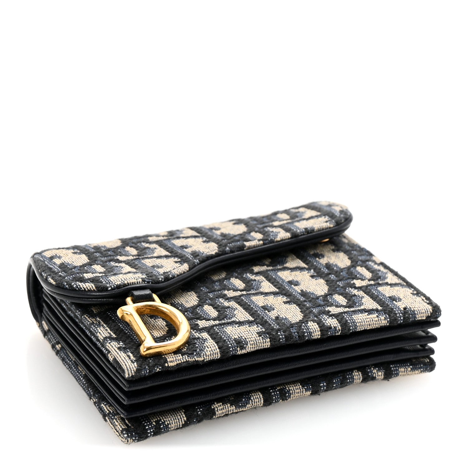 Christian Dior Oblique Saddle 5-Gusset Card Holder Blue 4 of 8