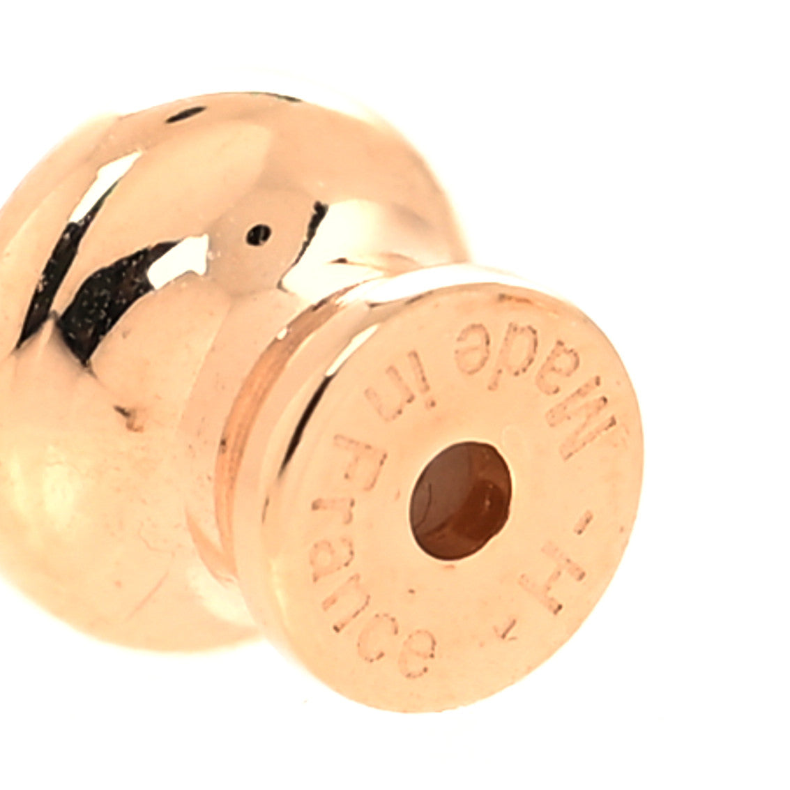Gold Lacquered Mini Pop H Earrings Marron Glace