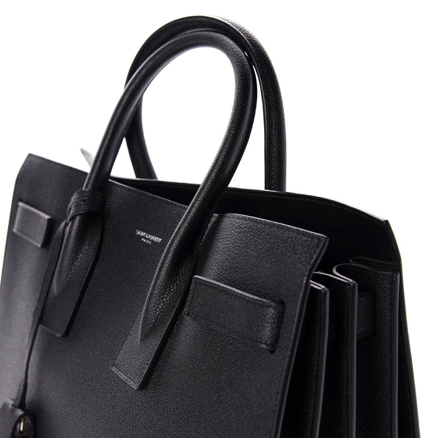 Grained Calfskin Small Sac De Jour Black