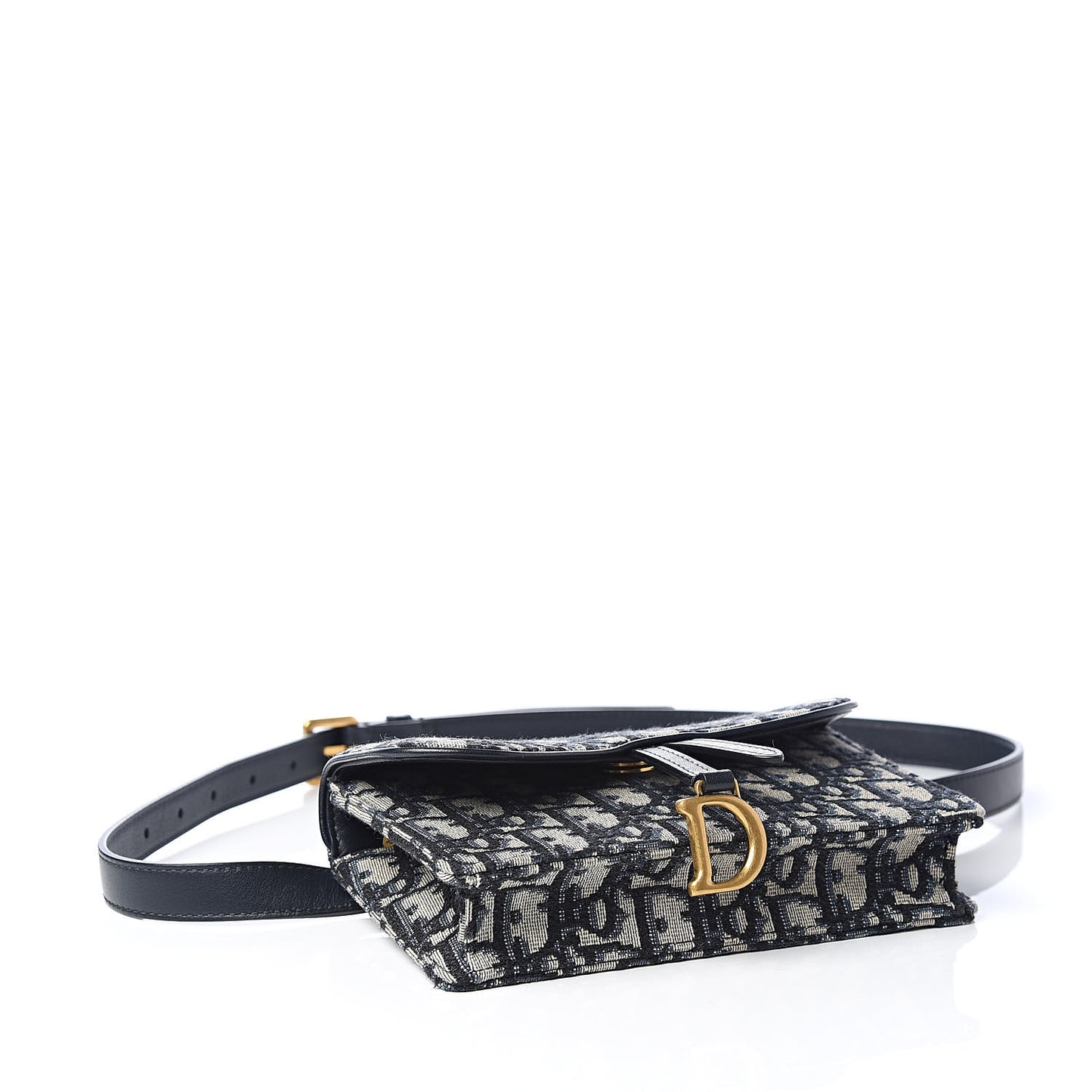 Oblique Saddle Belt Bag Blue