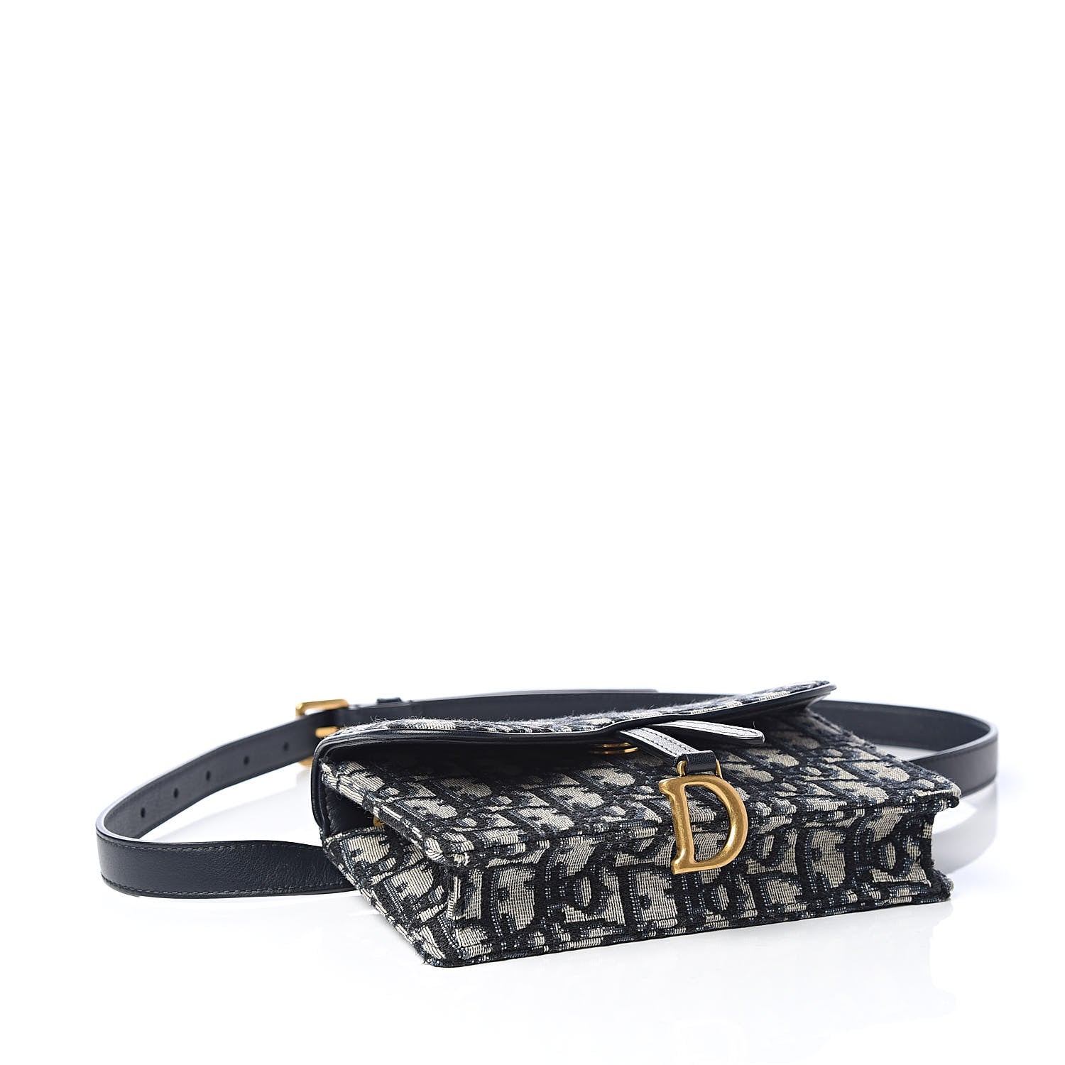 Christian Dior Oblique Saddle Belt Bag Blue 4 of 11