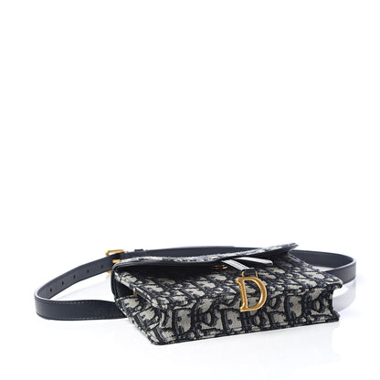Christian Dior Oblique Saddle Belt Bag Blue 4 of 11