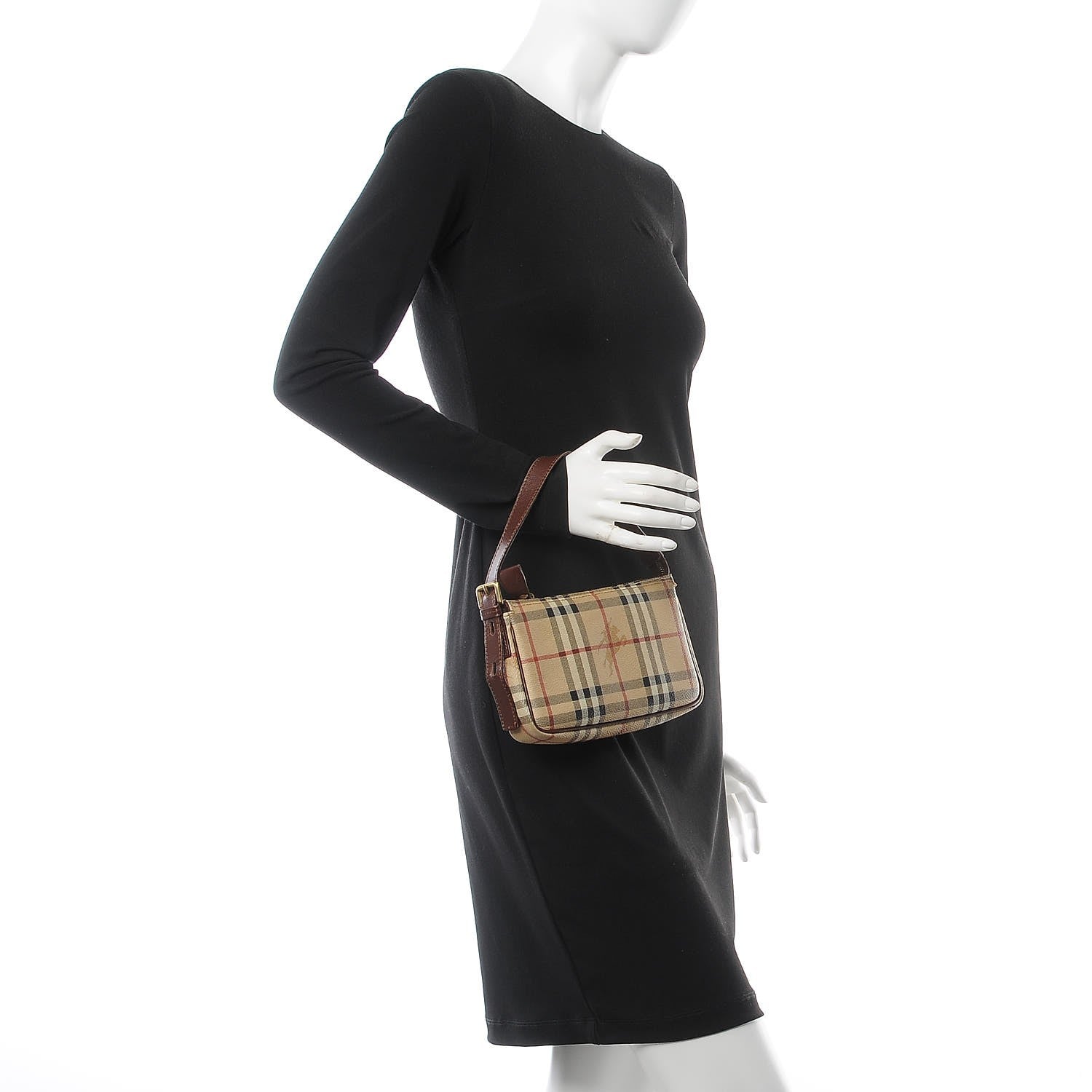 Burberry Haymarket Check Pochette Chocolate 2 of 11
