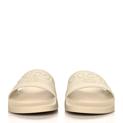 Gucci Rubber Womens Logo Slide Sandals Off White 2 of 7