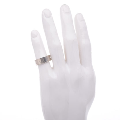 Gucci Sterling Silver Signature Band Ring 59 8.75 2 of 5