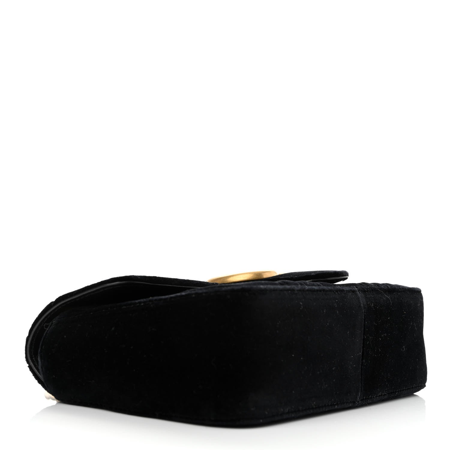 Gucci Velvet Matelasse Mini GG Marmont Shoulder Bag Black 4 of 10