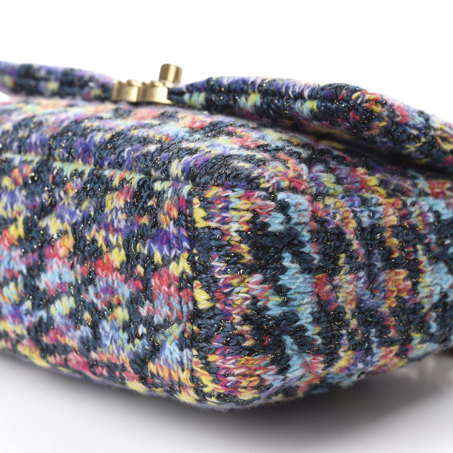 Chanel Tweed Quilted Medium Chanel 19 Flap Dark Multicolor 7 of 11