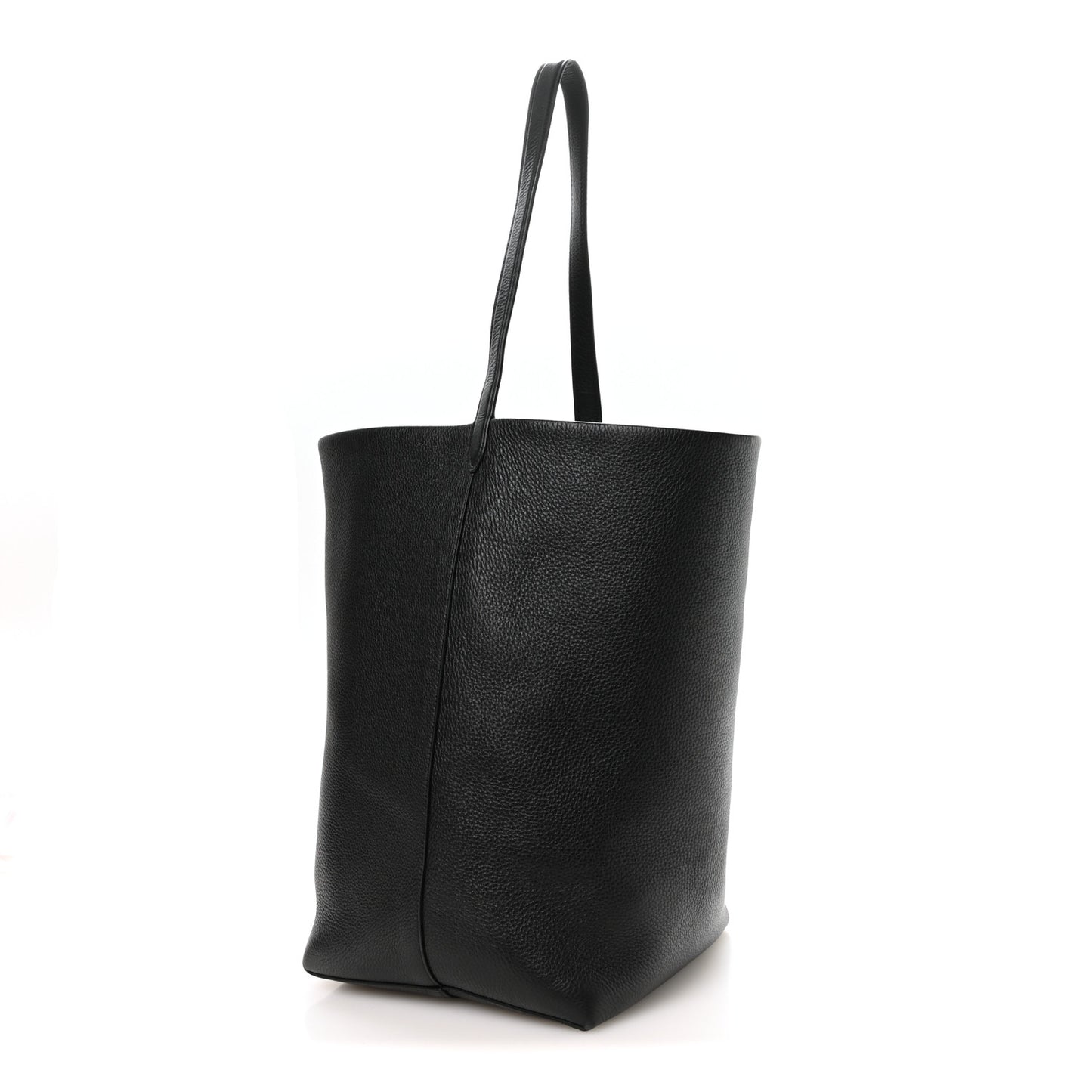 Grained Calfskin Large N/S Park Tote Black