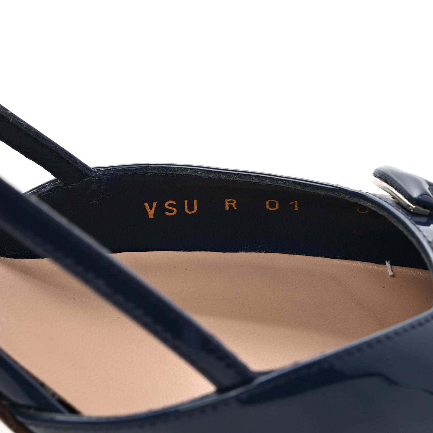 Patent Vlogo Slingback 80mm Pumps 39.5 Marine