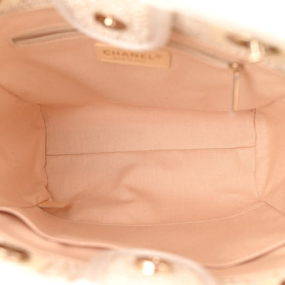Chanel Lurex Boucle Mini Deauville Tote White 5 of 11