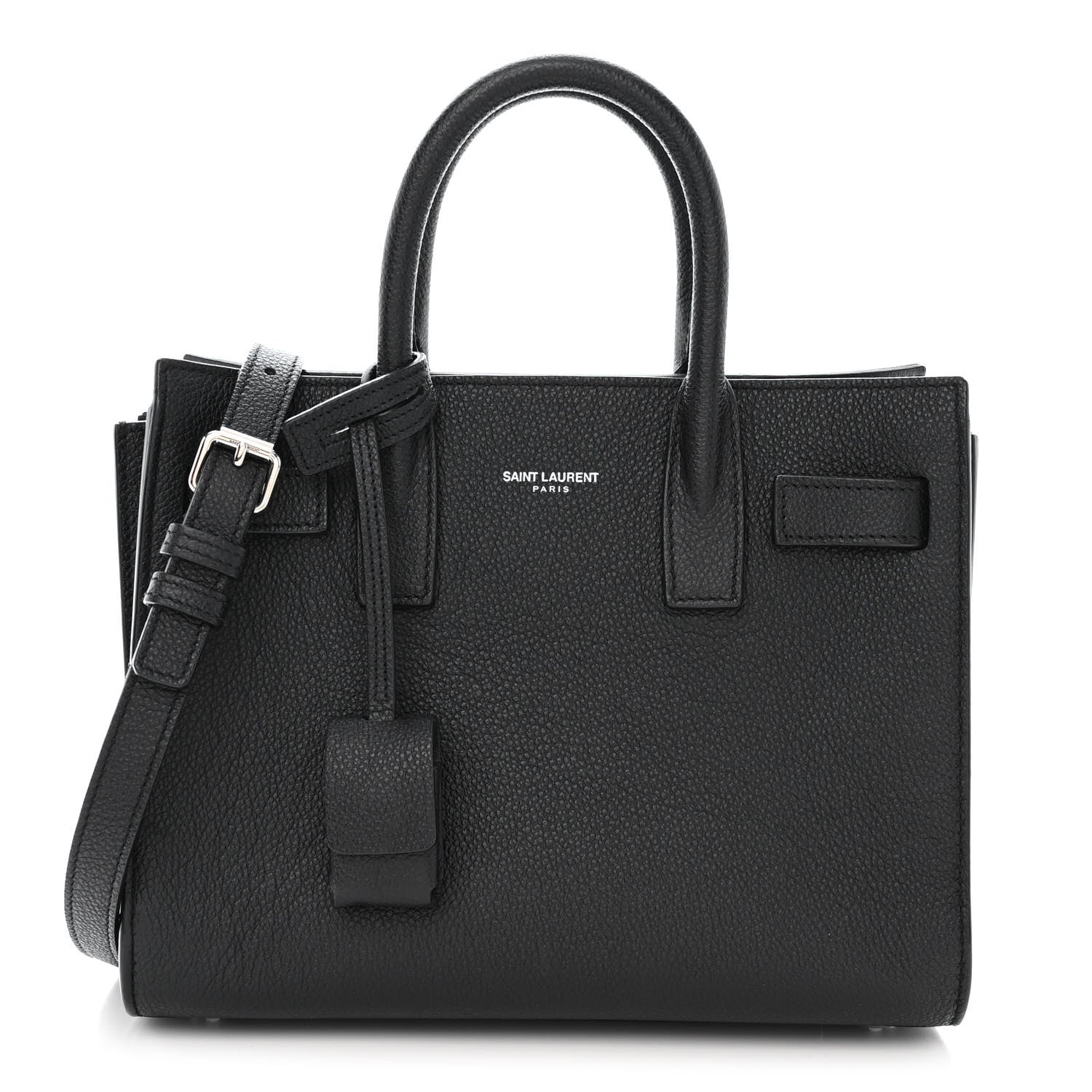 Saint Laurent Grained Calfskin Nano Sac De Jour Black 1 of 11