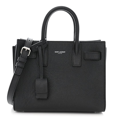 Saint Laurent Grained Calfskin Nano Sac De Jour Black 1 of 11