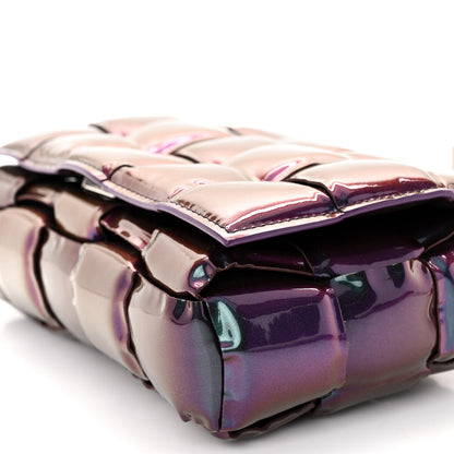 Bottega Veneta Glossy Nail Polish Nappa Maxi Intreccio Padded Cassette Crossbody Bag Holographic 9 of 9