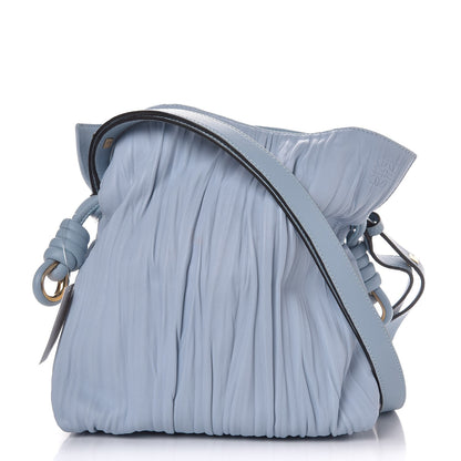 Loewe Crinkled Nappa Small Flamenco Knot Shoulder Bag Light Blue 1 of 6