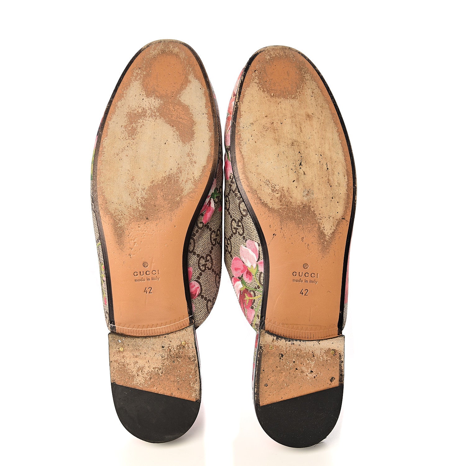 Gucci GG Supreme Monogram Blooms Womens Princetown Slippers 42 Beige Multicolor Dry Rose 5 of 13