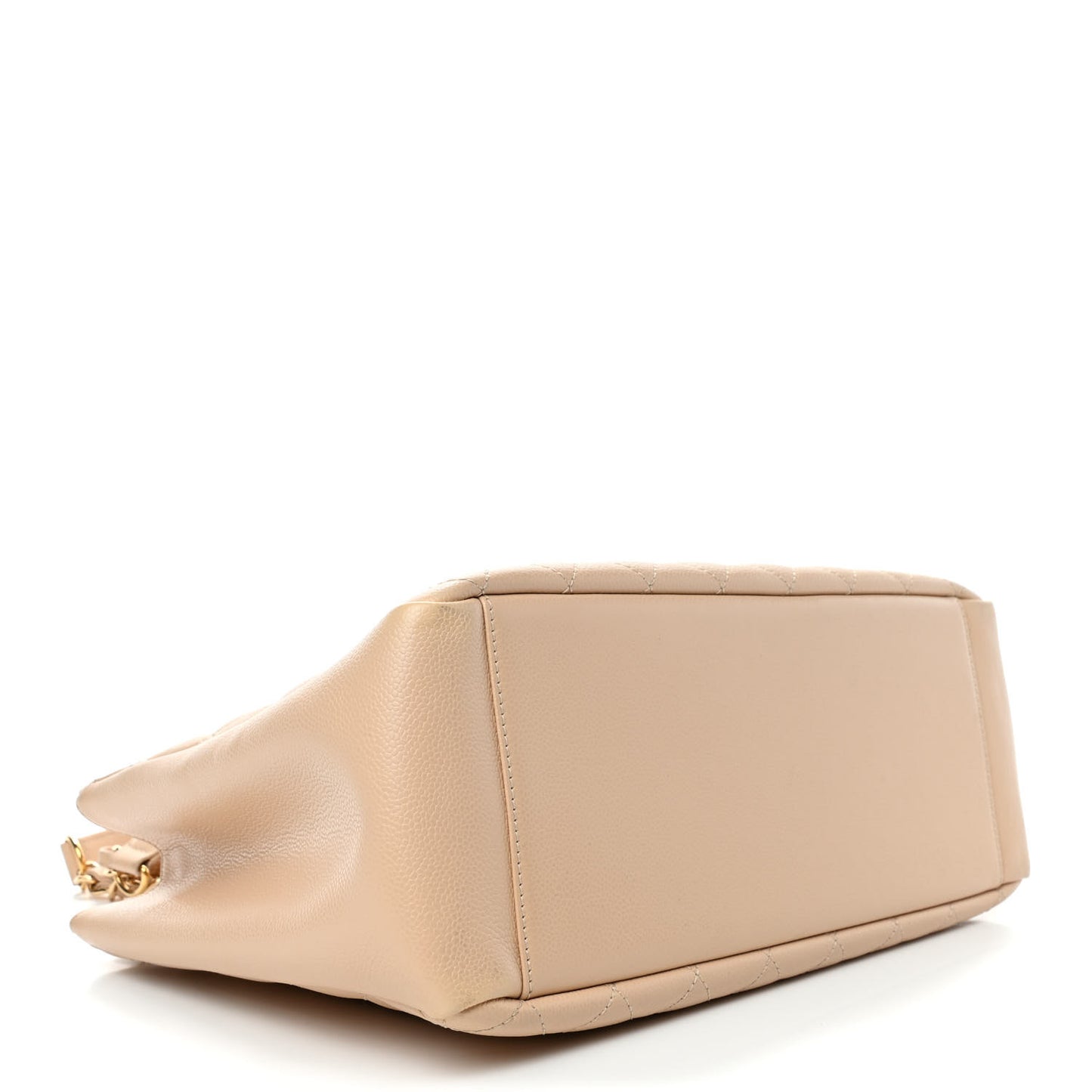 Caviar Quilted Grand Shopping Tote GST Beige