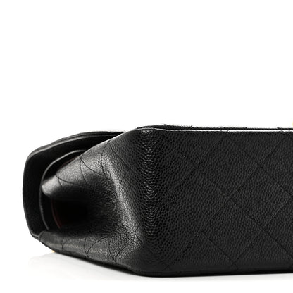 Chanel Caviar Quilted Jumbo Double Flap Black 9 of 10