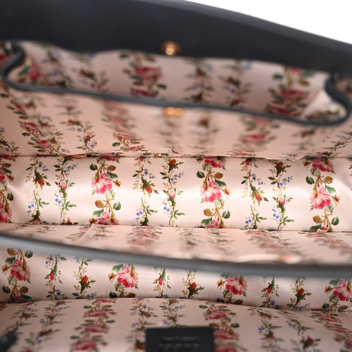 Calfskin Bamboo Medium Thiara Top Handle Bag Black