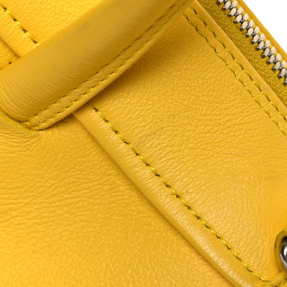Balenciaga Shiny Day Calfskin Logo S Triangle Duffle Jaune Black 15 of 17