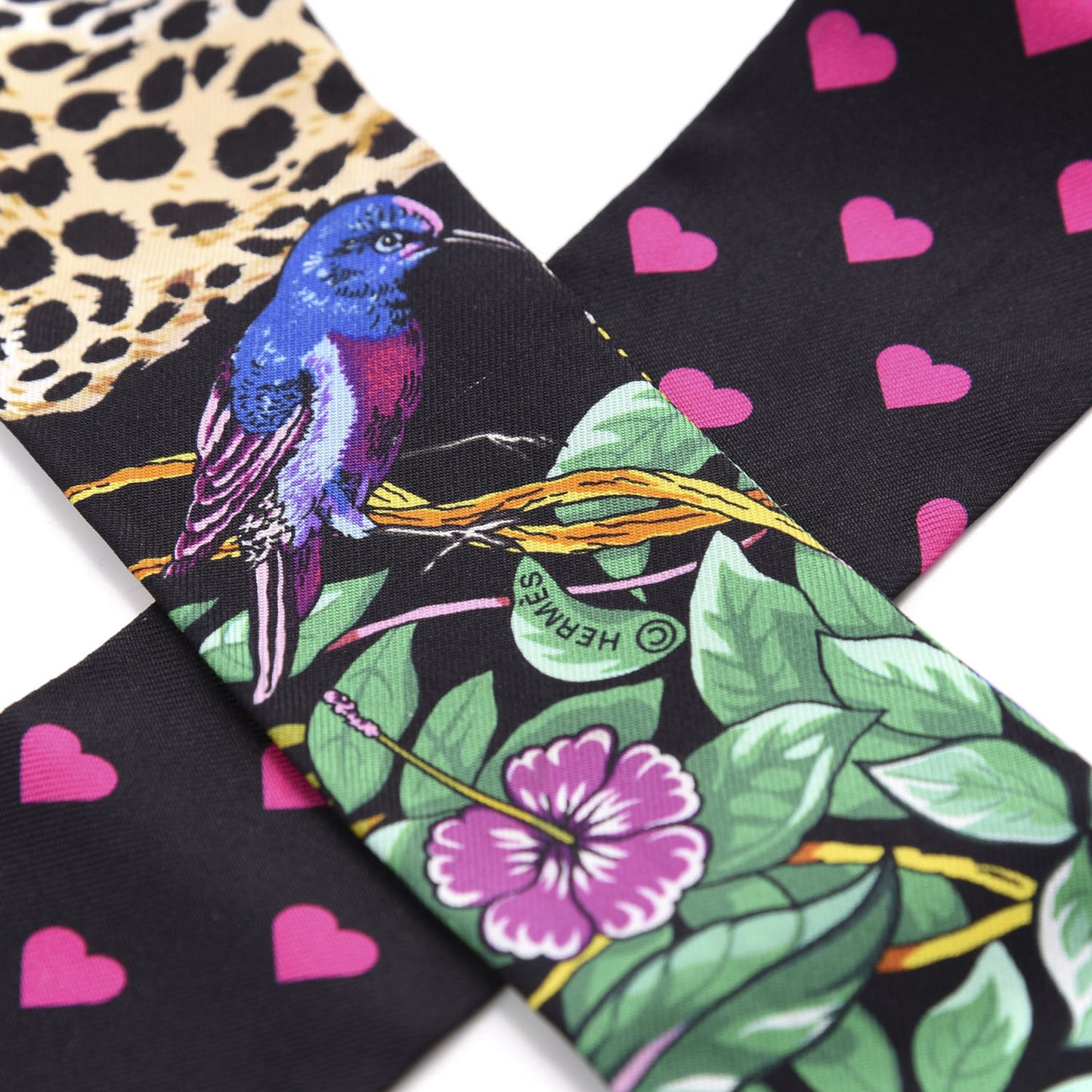 Silk Jungle Love Love Twilly Black Vert Rose Vif