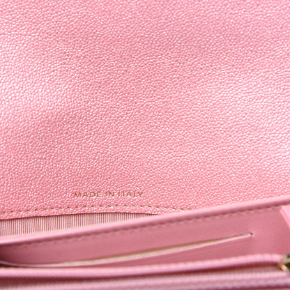 Chanel Iridescent Caviar Quilted Medium Flap Wallet Rose Pink 8 of 10
